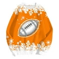 thumbnail image 4 of GEWSEY Womens Football Sweatshirt Sparkly Sequin Rugby Sweatshirts Game Day Pullover Tops Fall Weekend Events Family Outfits (Orange, S), 4 of 6
