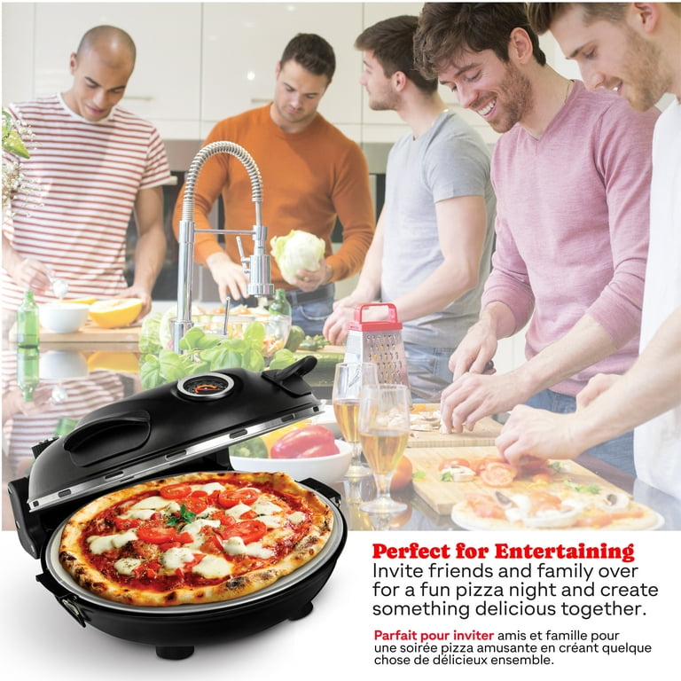 Piezano Pizza Maker 12 inch Pizza Machine Improved Cool-touch Handle Pizza  Oven Electric Countertop Oven 12 Indoor Grill/Griddle