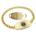 thumbnail image 1 of MedicEngraved Yellow Gold Stainless Steel Custom Medical Alert Bracelet - 5mm Curb Link, 1 of 7