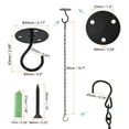 thumbnail image 2 of Unique Bargains S Shape Bracket 19.7 Inch Hanging Chain Wall Screw Mount Ceiling Hook Black 3 Set, 2 of 5