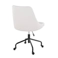 thumbnail image 4 of Silver Orchid  Ockelbo Adjustable Office Chair with 4-Star Caster Base White Faux Leather/Black, 4 of 8