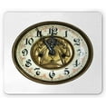 thumbnail image 1 of Clock Mouse Pad, Antique Theme a Vintage Style Clock with a Face on It Modern Design Pattern Print, Rectangle Non-Slip Rubber Mousepad, Multicolor, by Ambesonne, 1 of 2
