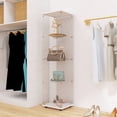 thumbnail image 3 of Lighted 4 - Layer Glass Curio Cabinet | Used for Storing Artworks & Photos | Tough Glass and Solid Wood Boards | Protects with Fixing Mechanism, 3 of 3