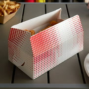 9" x 5" x 3" Red Plaid / Dot Take-Out Lunch / Chicken Box with Fast Top - 250/Case