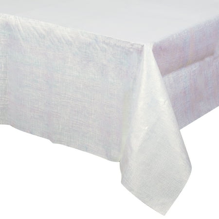 White Opalescent Paper Tablecloth 54 x 84 3 Count by Way to Celebrate White Opalescent Paper Tablecloth 54 x 84 3 Count by Way to Celebrate