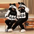 thumbnail image 4 of Conjunto de pijamas de felpa para hombre y mujer, ropa de dormir de pareja, suave y gruesa, ropa de casa suelta coreana, traje de Panda de dibujos animados, Invierno, 4 of 4