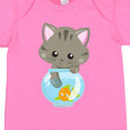thumbnail image 4 of Inktastic Cute Cat, Little Cat, Kitty, Kitten, Fish Bowl Girls Baby Bodysuit, 4 of 5