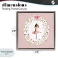 thumbnail image 4 of Stupell Industries Cottage Ballet Dancing Princess Gray Floating Frame Canvas Art, 25 x 25, by Christine Simpson Art, 4 of 8