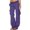Purple, variant on WREESH Womens High Waisted Cargo Pants Hippie Punk Trousers Streetwear Jogger Pocket Loose Overalls Long Pants Khaki