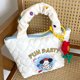 thumbnail image 1 of Bolsa Bolso Bento para mujer, diseño de cachorro, Bolso acolchado con amor, fiambrera, Bolso diario para niñas, 1 of 6