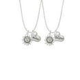 thumbnail image 2 of Delight Jewelry Silvertone Sun Mother & Daughter Heart Necklaces (Set of 2), 19"+2", 2 of 4