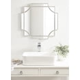 thumbnail image 6 of Kate and Laurel Minuette Traditional Square Mirror, 24 x 24, Silver, Decorative Farmhouse Mirror with Elegant Scalloped Interlocking Geometry With Slim Profile, 6 of 7