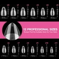 thumbnail image 4 of Livhil 312pcs Short Almond Gel Nail Tips, Clear Half Matte Press On Nails for Nail Extensions, Fake Acrylic Nails, 4 of 7