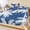 Navy, White, Cream, variant on King Size Fitted Sheet Set - Teal Palm Trees 3 Piece Bedding Sets 16" Deep Pocket Fitted Sheet with 2 Pillowcases, Farmhouse Tropical Summer Beach Brushed Microfiber Hotel Luxury Bed Sheets
