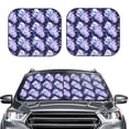 thumbnail image 2 of Yiaed blue starry sky Skull flower Print Car Front Windshield Sun Shade,Foldable Anti-UV Car Sunshade for Front Window for Most Vehicles-Large, 2 of 5