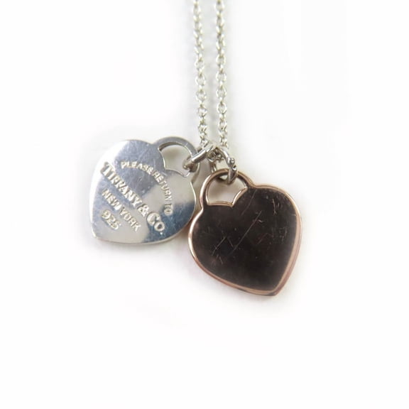 Pre-Owned TIFFANY & Co. Return to Tiffany Double Heart Tag Pendant in AG925 Metal,... (Good)
