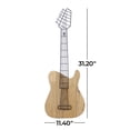 thumbnail image 3 of DecMode Traditional Brown/Natural Wood Guitar Wall Decor 11"W x 31"H, 3 of 9
