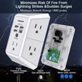 thumbnail image 5 of ONDOG Surge Protector, 5 Outlets Extender with 4 USB PortsUSB C, 3-Side 1800J, 5 of 8