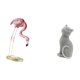 thumbnail image 5 of Estatua de resina de flamenco, escultura de gato, figura ornamental de ave, decoración de resina resistente, ideal para regalar, para el hogar, la ofi, 5 of 8