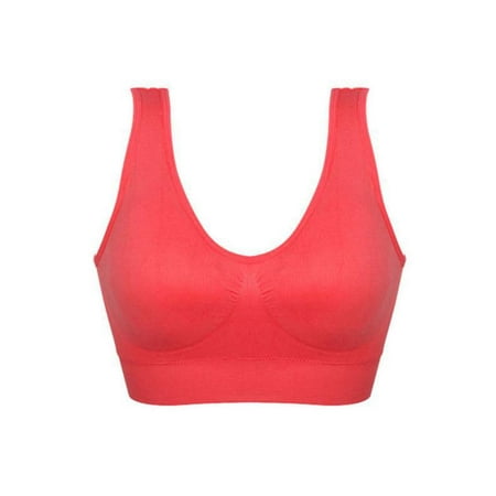 

Zupora Women Sports Bra Soft Comfy Wire Free Wide Strap Removable Pads Contour T Shirt Bras Seamless Active Yoga Fitness Running Workout Bralette for Push Up Medi Support Sleeping Full Cups S-3XL