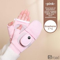 Rechargeable Heated Gloves With Smart Touchscreen, Magnetic Flip Cover For Motorcycle Riding, Winter Outdoor 3 Heat Settings Hand Warmer Gloves