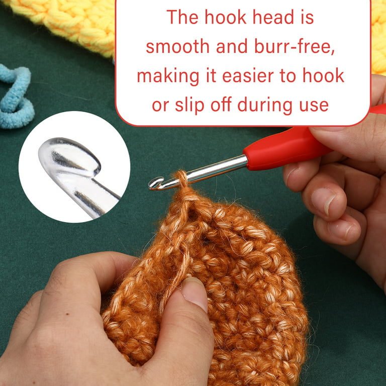 Jupean Crochet Hook, Extra Long Knitting Needles for Beginners and  Crocheting Yarn,2.5 mm 