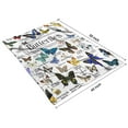 thumbnail image 4 of White Butterfly Name Pattern Blanket,Comfortable Soft Flannel Throw Blanket,All Season,Warm Lightweight Blankets for Sofa Bed Couch Living Room Chair,40"x50", 4 of 4