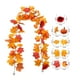 thumbnail image 4 of Guirnalda de hojas artificiales de ratán para Halloween,Acción de Gracias,guirnalda de hojas de arce con calabaza colgante,decoración para fiestas en interiores, 4 of 7