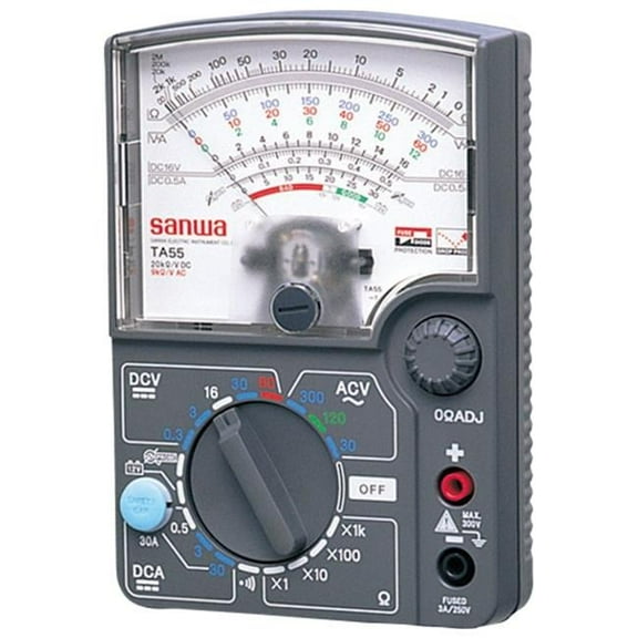 Sanwa TA55  Analog Multimeter - 30A Range for Automotive Applications