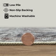 thumbnail image 3 of GLN Rugs Taxila - Indoor, Machine Washable Area Rug 9'x12' Turkish Brown/Gray Home Carpet, 3 of 8