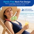 thumbnail image 2 of H-GLO Portable Neck Fan with LED Lights, Rechargeable, 3 Speeds, White, 1-Pack, 2 of 8