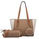 thumbnail image 1 of Bolsos de mano y de hombro grandes para viajes, trabajo y escuela: conjunto de 3 piezas de bolsos de mano para mujer de cuero sintético de primera calidad, 1 of 6