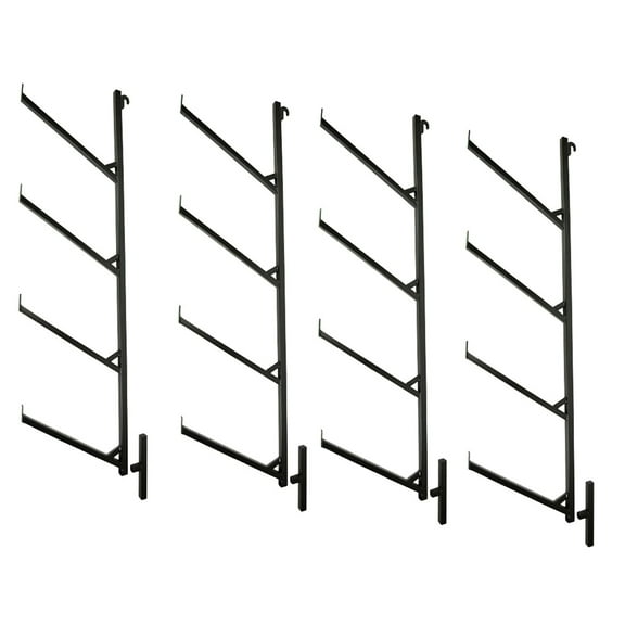 (4 Pack) Shipping Container 4 Tier Pipe Racks, 18" (L) x 64" (H)