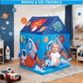 thumbnail image 7 of Kids Play Tent Playhouse Indoor Tent for Kids Boys Toddler, Large Castle Play House Bed Tents Spaceship Outer Space Rocket Blue, 7 of 7