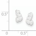 thumbnail image 2 of Beautiful Sterling Silver Heart Earrings, 2 of 2