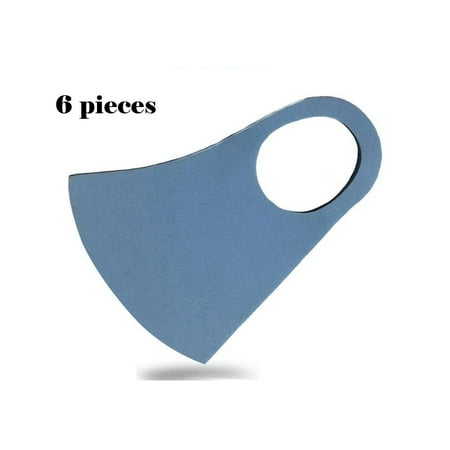6 Pieces Dust Face Protections Reusable Comfy Breathable Safety Air Fog Outdoor Fashion Masks