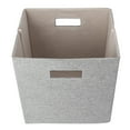 thumbnail image 2 of Foldable Storage Box, Practical Folding Handle Design Storage Bin Dark Grey  For Hotel, 2 of 8