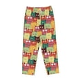 thumbnail image 6 of Uemuo Cute Cartoon Cat Pattern Women's Wide Leg Palazzo Lounge Pants with Pockets Light Weight Loose Comfy Casual Pajama Pants-XX-Large, 6 of 9
