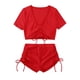 thumbnail image 4 of Traje de baño de 2 piezas para mujer, trajes de baño para mujer, conjunto de traje de baño de verano de moda para mujer con división de color., 4 of 5