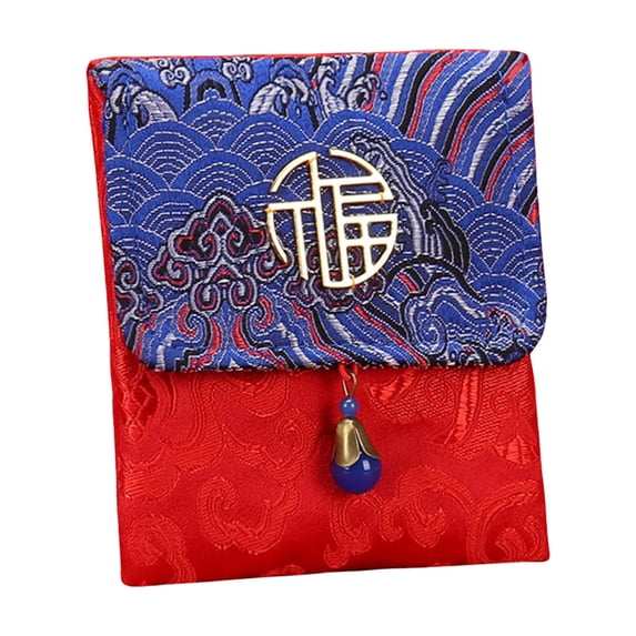 Seyurigaoka Embroidery New Year Red Envelope Brocade Lucky Money Red Packets with Pendant Festival Gifts