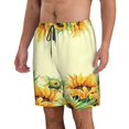 thumbnail image 2 of Goofa Sunflowers On A Yellow Background Printed Mens Swim Trunks Summer Quick Dry Short Beach Swimwear Bathing Suits-Large, 2 of 9