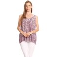 thumbnail image 5 of Sakkas Bohemian Summer Sleeveless Blouse - Mauve - One Size, 5 of 5