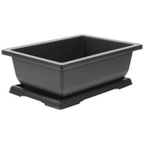 FESTFENDS Planter Pot for Outdoor Garden Black 2 Sets