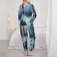 thumbnail image 5 of Bingfone Womens Pajama Sets Lighthouse In A Stormy Sea Print,Long Sleeve Loungewear Pajamas Set-Small, 5 of 9