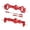 Red, variant on Model Car Axle RC Front Rear Axle Assembly Aluminum Alloy Durable Replacement Parts for 1/16 RC Car Enthusiasts
