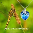 thumbnail image 6 of WINNICACA S925 Sterling Silver Dragonfly Pendant Necklace with Blue Heart Crystal, Fashion Jewelry, Birthday Anniversary Mothers Day Valentines Day Gifts for Women, 6 of 7