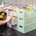 thumbnail image 2 of CNKOO Storage Holder Compartment Handle Design Arranged Neatly Fruit Separated Drain Basket for Kitchen, 2 of 10