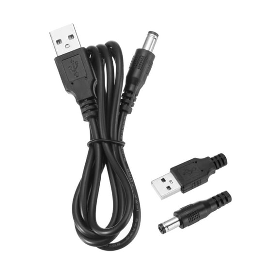 USB to DC Power Cable 2A 5V DC Power Cord 5.5mmx2.1mm Connector(3.3ft, Black)