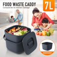 thumbnail image 2 of 7L Waste Garbage Trash Can Rubbish Bin Kitchen Food Compost Recycling Dustbin, 2 of 5