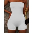 thumbnail image 4 of Lovelywholesale Casual Off The Shoulder Skinny White One-piece Romper, 4 of 4